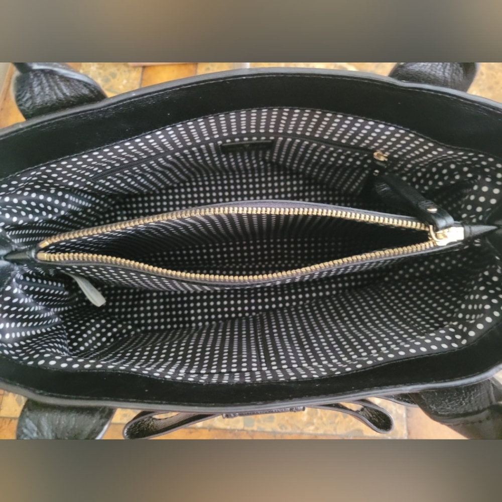 Kate Spade Black and Cream Bow Tote Bag - Picture 8 of 9